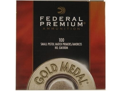 Federal Premium Gold Medal Small Pistol Match Primers #100M Box of 1000 (10 Trays of 100)